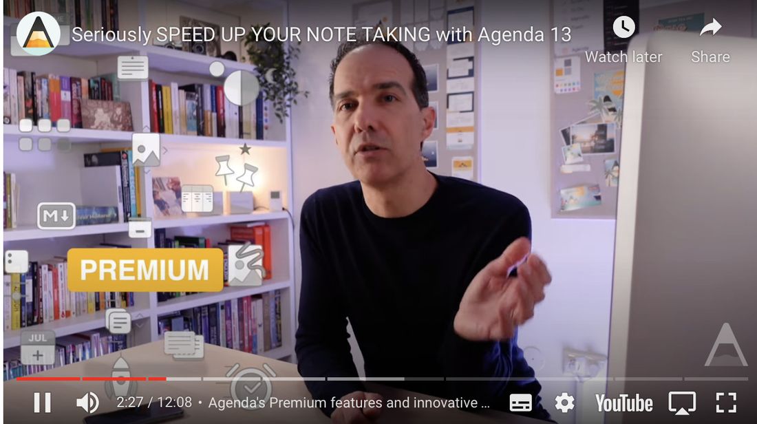 La pantalla de compra de las funciones premium