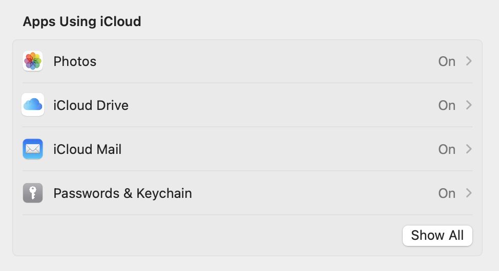 Die iCloud Drive-instelling in Stelselinstellings